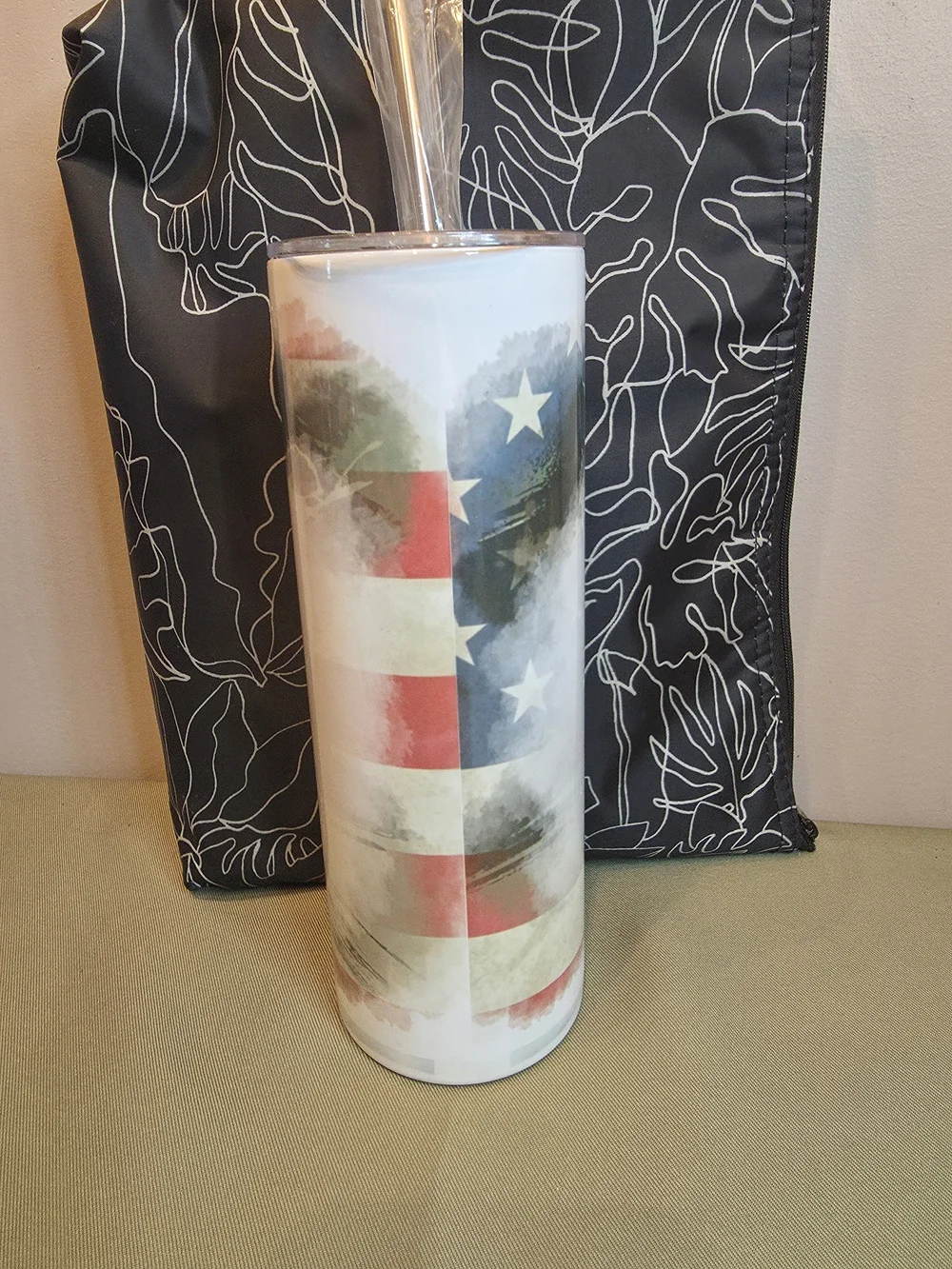 Patriotic Stars & Stripes Insulated Tumbler - Red, White & Blue